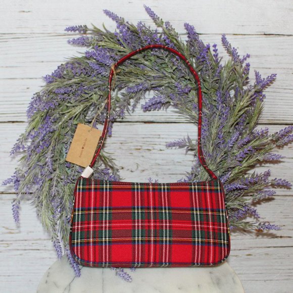 Brandy Melville Handbags - Brandy Melville Plaid Shoulder Bag